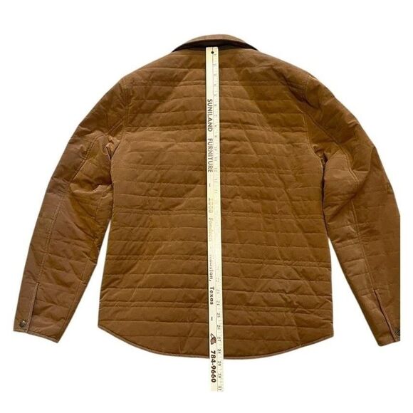 Billy Reid Quilted Snap Front Shirt Jacket Tan NEW Cotton Blend Warm Men's sz M - Picture 11 of 16